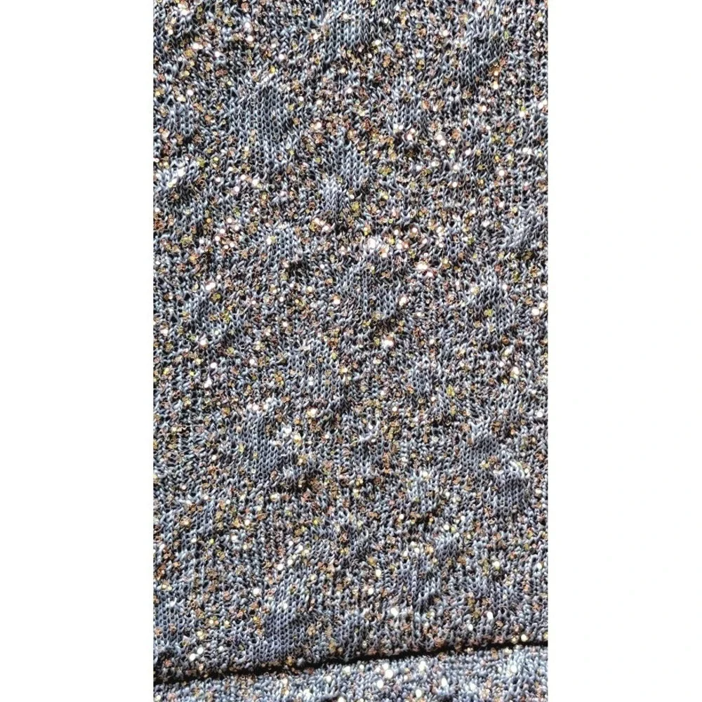 Vintage Y2K Windsor Dress Metallic Glitter S Bodycon Asymmetrical Stretch USA - Picture 3 of 11